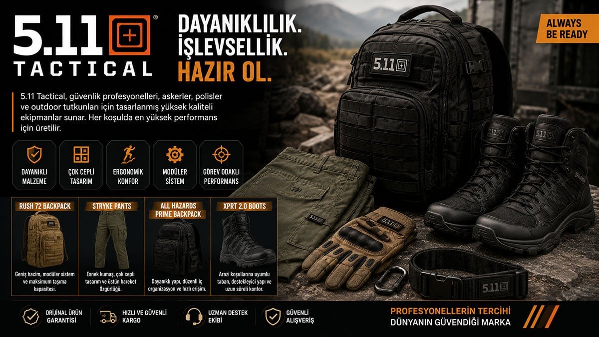 5.11 Tactical taktik giyim çanta bot ve outdoor ekipmanlarını anlatan haber görseli
