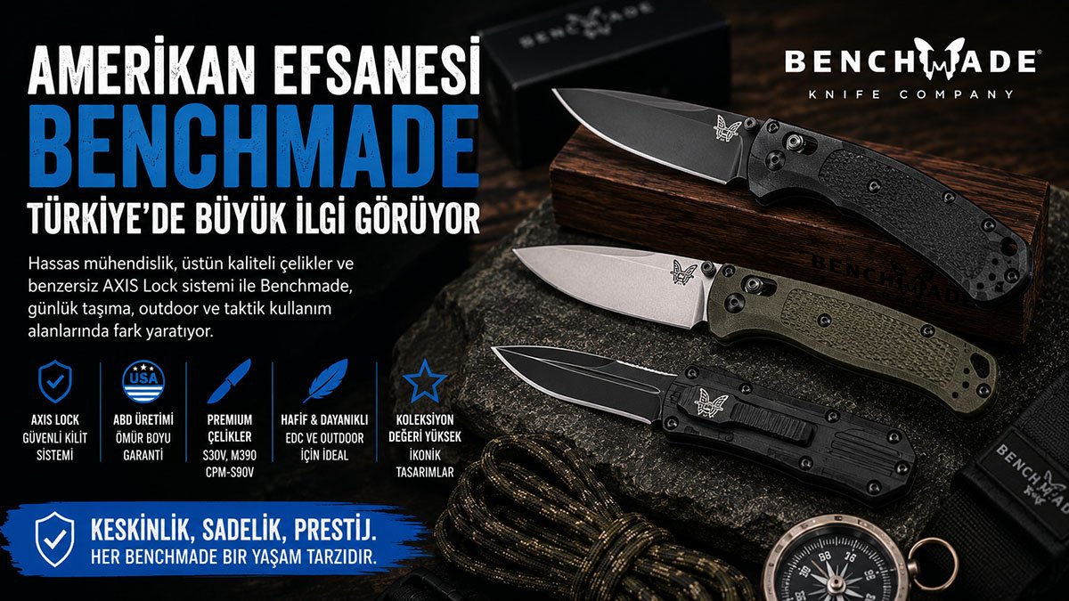 Benchmade çakı ve bıçak modellerini anlatan haber görseli