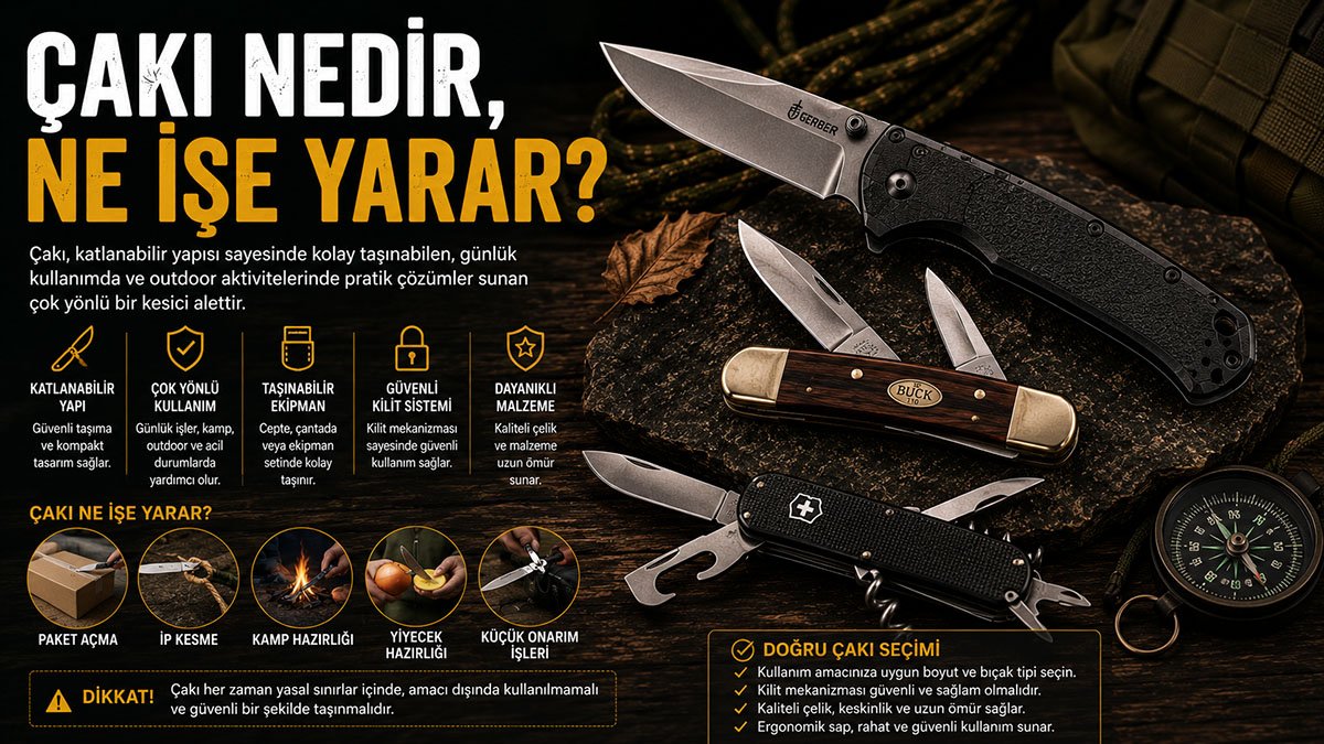 Çakı nedir ne işe yarar sorusunu anlatan outdoor ekipman haber görseli