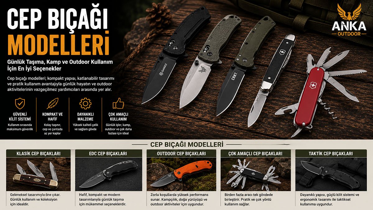 Cep bıçağı modelleri ve günlük taşıma ekipmanlarını anlatan haber görseli