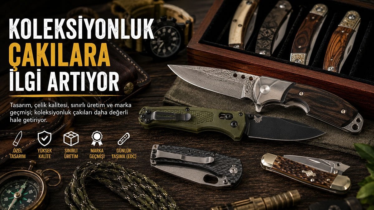 Koleksiyonluk çakı modelleri ve outdoor ekipman trendlerini anlatan haber görseli