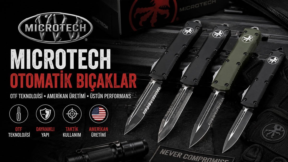 Microtech otomatik bıçak modellerini ve OTF bıçak kültürünü anlatan haber görseli