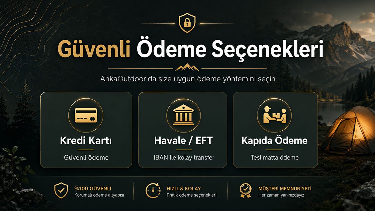 AnkaOutdoor kredi kartı, havale EFT ve kapıda ödeme seçenekleri