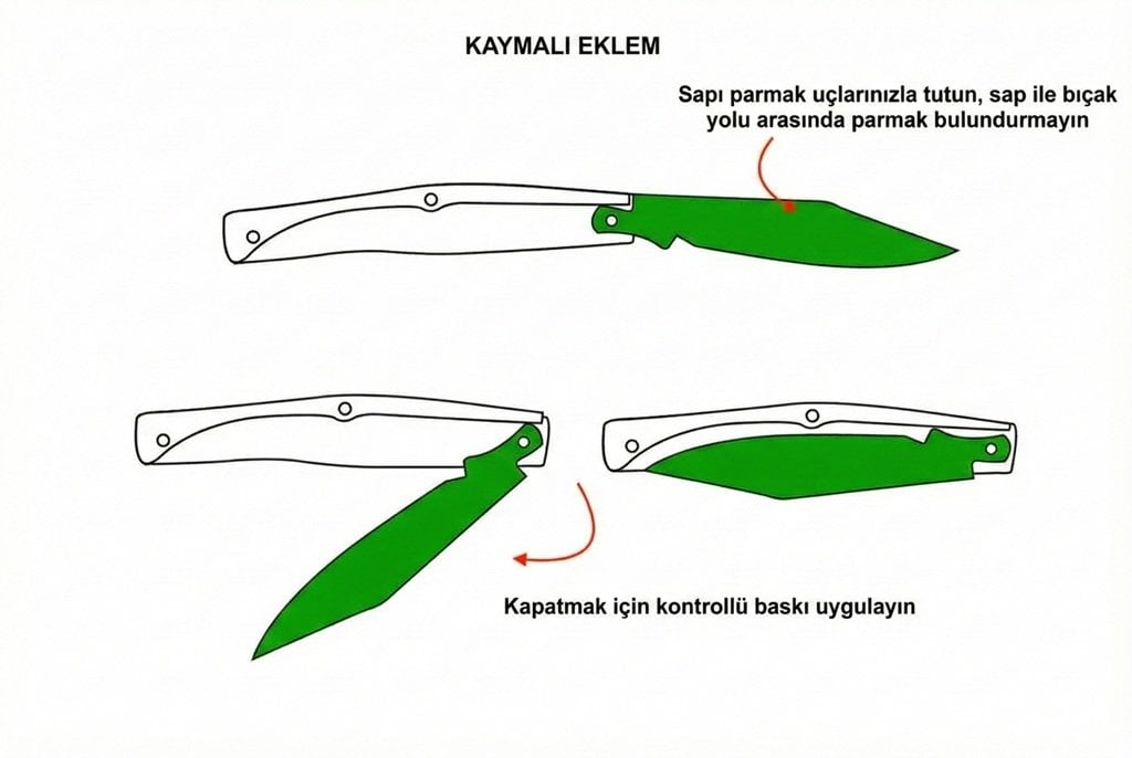 Slip joint bıçak kapatma fotoğrafı