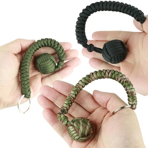 Monkey Fist Paracord Topu Savunma Anahtarlığı
