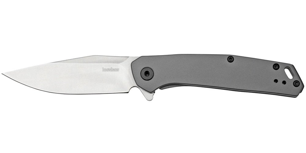 Kershaw Align Assisted Opening çakı detaylı yakın çekim fotoğrafı, assisted opening mekanizması gösteriliyor