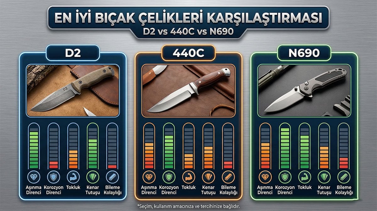 En İyi Bıçak Çelikleri Karşılaştırması 