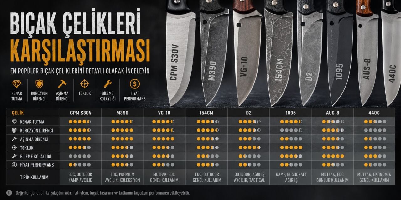 Bıçak Çelikleri Karşılaştırması