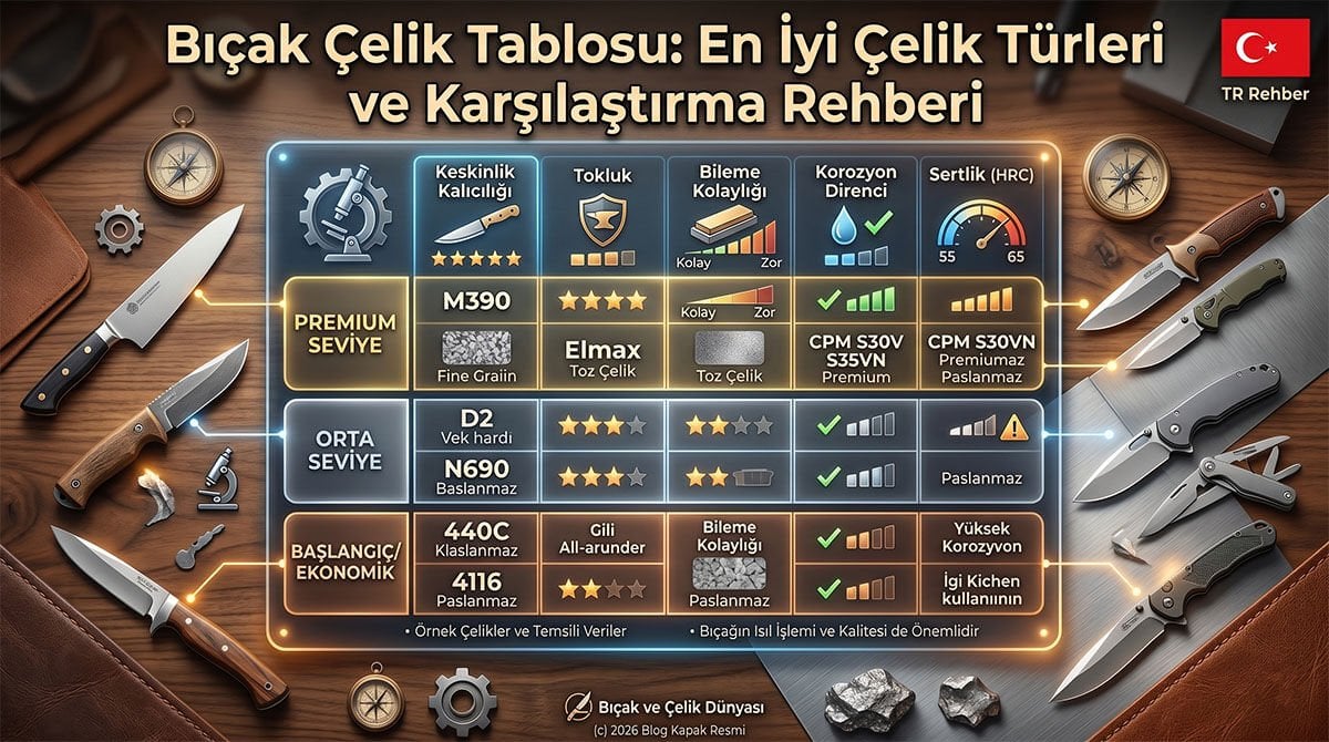 Bıçak Çelik Tablosu