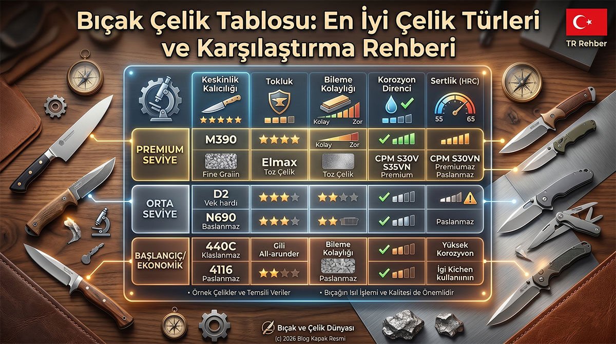Bıçak Çelik Tablosu