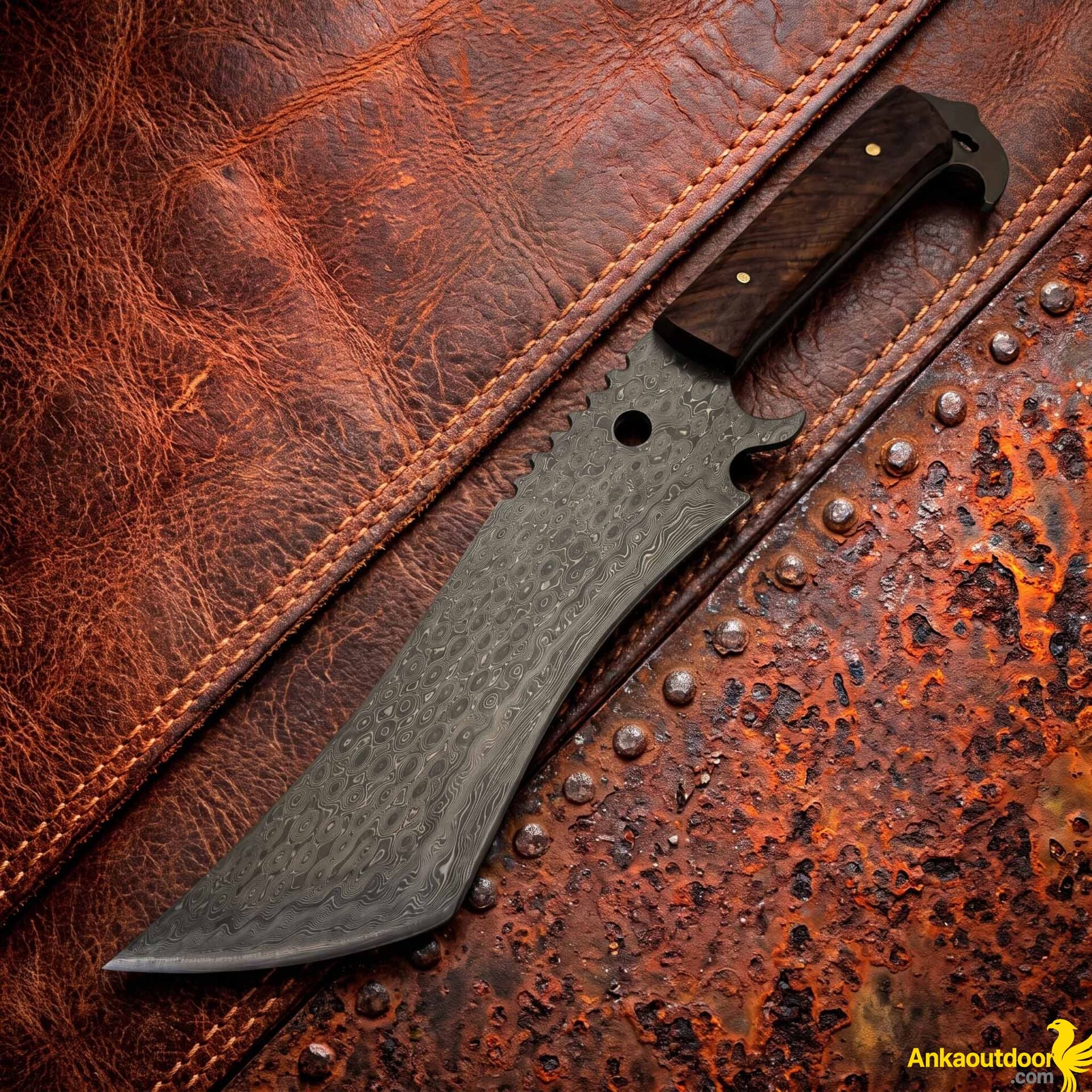 Dark Crescent Taktikal Pala Damascus