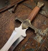 Bronze Warden Çift Ağızlı Orta Çağ Hançeri Siyah