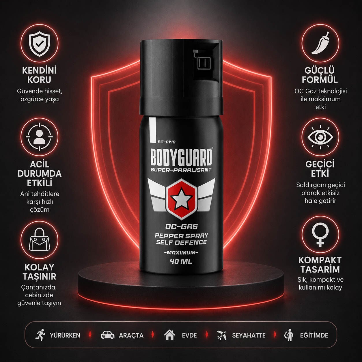 Bodyguard 40 ML Biber Gazı