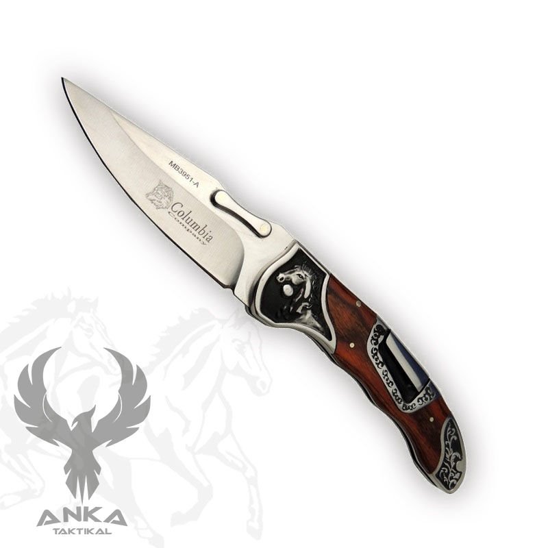 Columbia Embroidered Horse Cep Çakısı Koyu Kahve