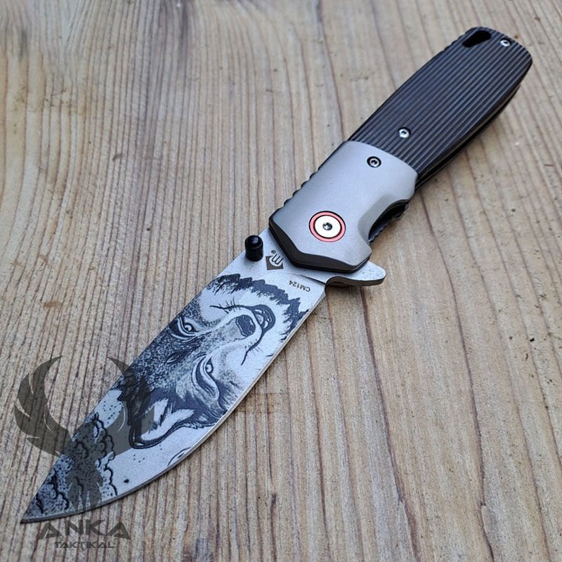 Chongming Black Wolf Kurt Cep Çakısı