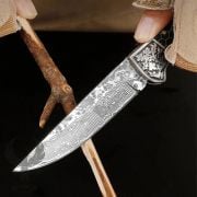Columbia Gerçek Damascus Çakı