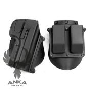 Beretta 92 Plastik Silah Kılıfı + Çift Şarjör