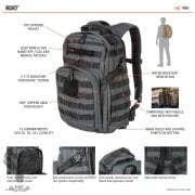 5.11 Tactical Rush 24 2.0 Sırt Çantası Siyah