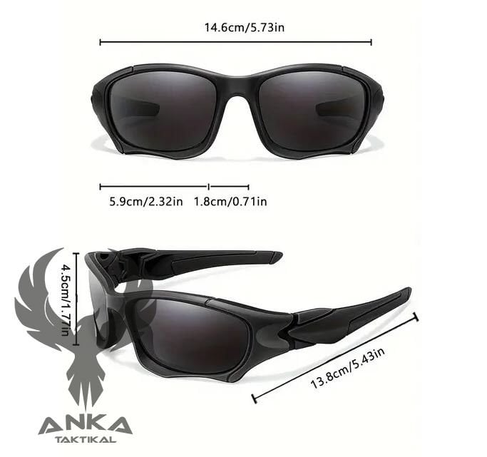 Hindfield Tactical Polarize Gözlük Siyah