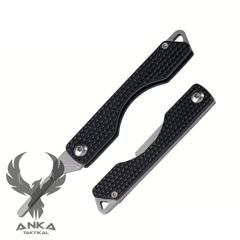 EDC Mini Neşter Cep Çakısı Siyah