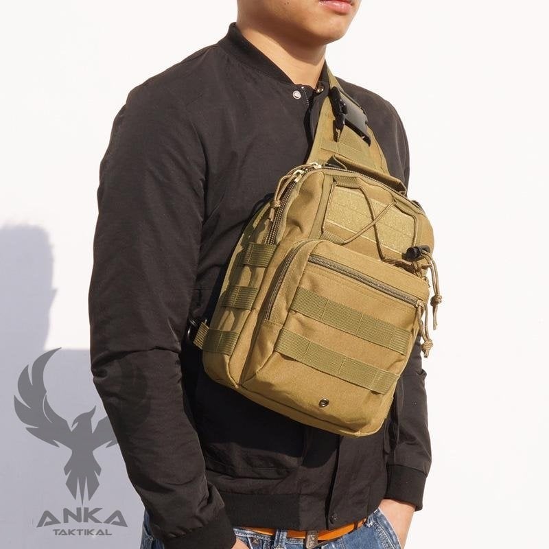 Tactical Sholder Çanta Kahve
