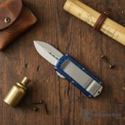 Microtech Exocet Satin Otomatik Bıçak Mavi