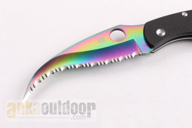 Spyderco Civilian VG10 Karambit Klon Rainbow