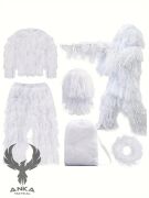 Ghillie Suit Keskin Nişancı Gizlenme Ağı Beyaz