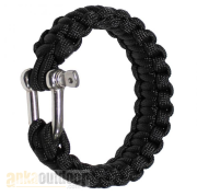Parakord Bileklik Metal Siyah