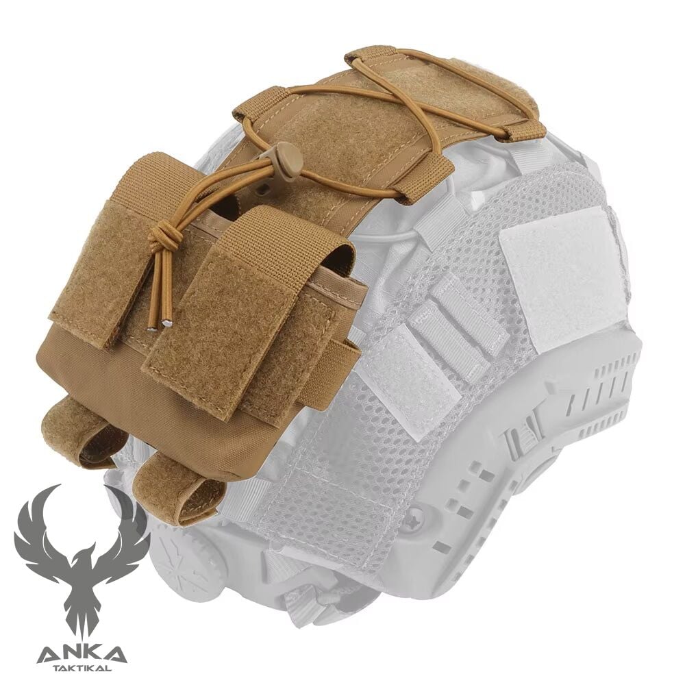 MK2 Taktik Kask Batarya Çantası Kahve