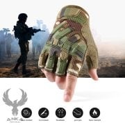 Anka Tactical Combat Kesik Eldiven Multicam - M