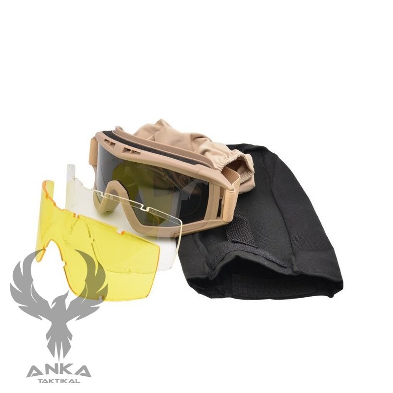 Locust Goggle Koruyucu Gözlük Bej