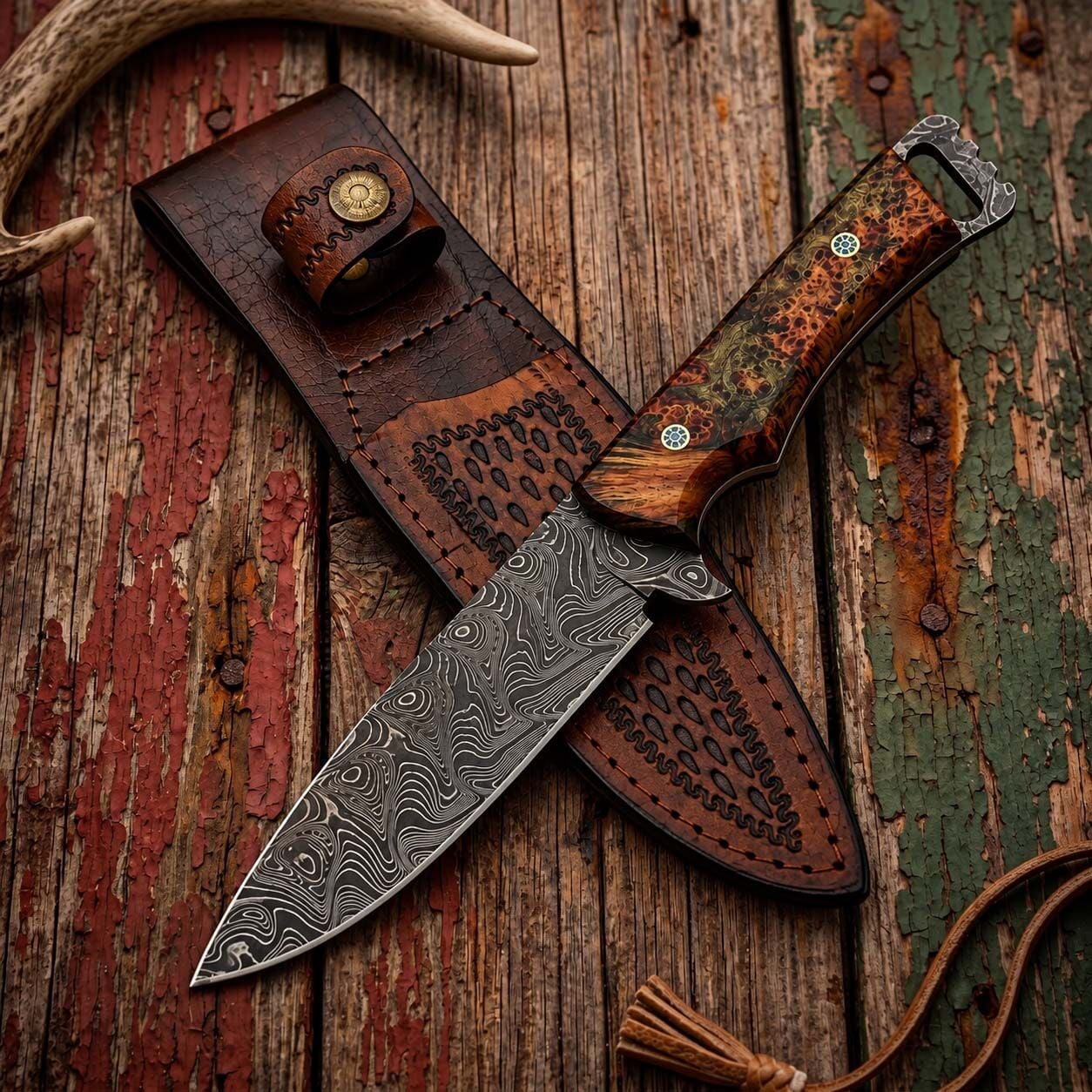 Velmora Damascus El Yapımı Bıçak