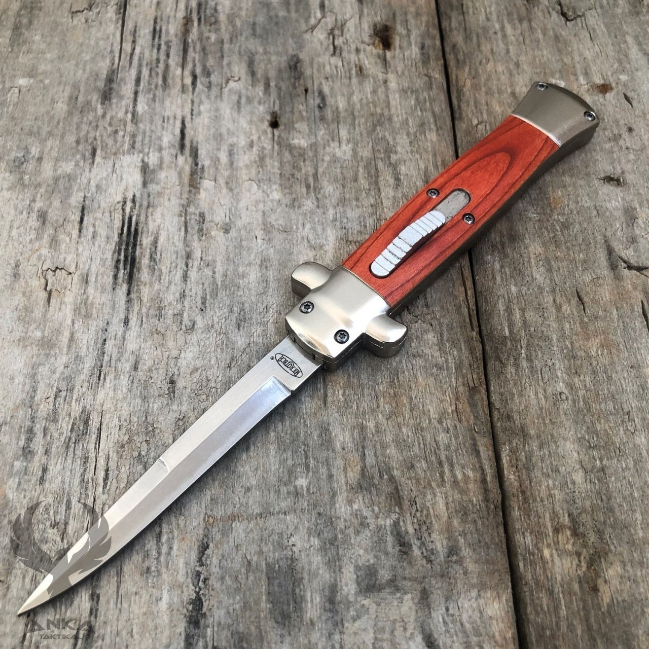 Microtech Stiletto Sustalı Bıçak Klon Ahşap