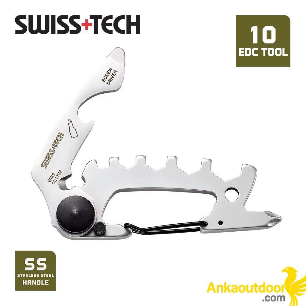 SWISS+TECH 10-IN-1 Karabina Multi Tool | Ankaoutdoor