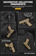 Glock Minyatür 1/4 Anahtarlık Tabanca