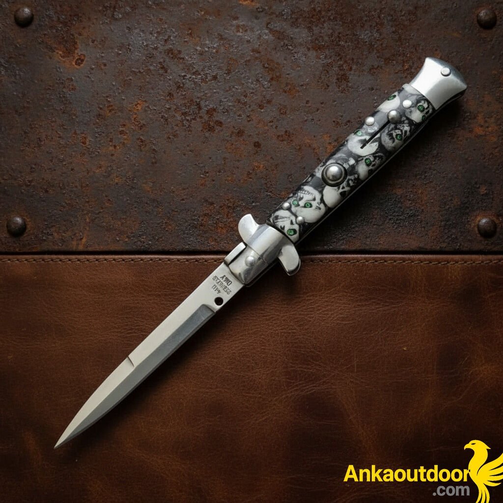 440 Knives İtalyan Otomatik Bıçak Skull