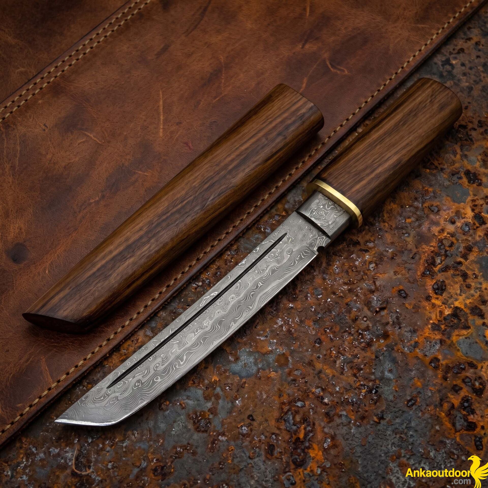 Shirogane Kage Damascus Wakizashi