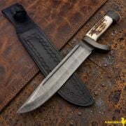 Black Stag Damascus Bowie Bıçak