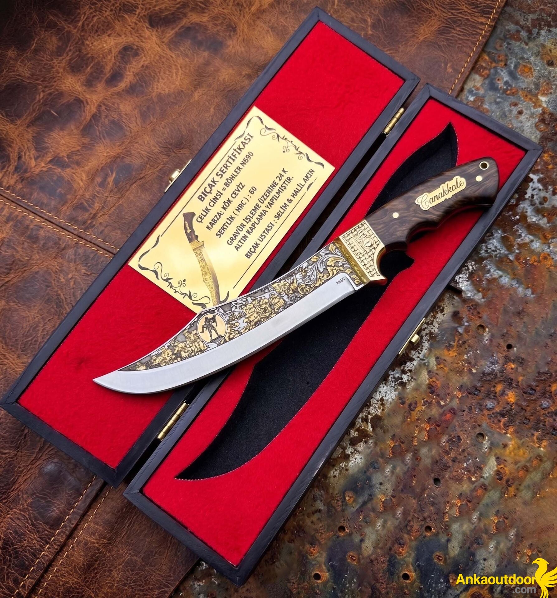 Çanakkale Legacy 1915 24K Gold Sertifikalı Bıçak