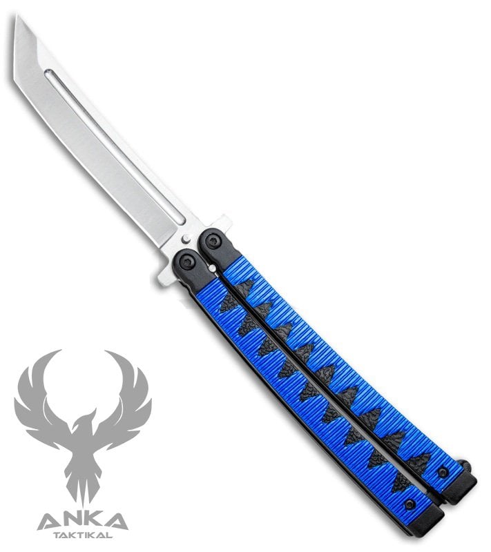 Benchmade Samurai Tanto Kelebek Bıçak Klon Mavi