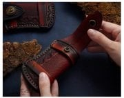 Sığır Derisi Çakı Kılıfı Aslan