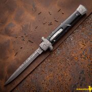 AKC Mago Stiletto OTF Bıçak Siyah