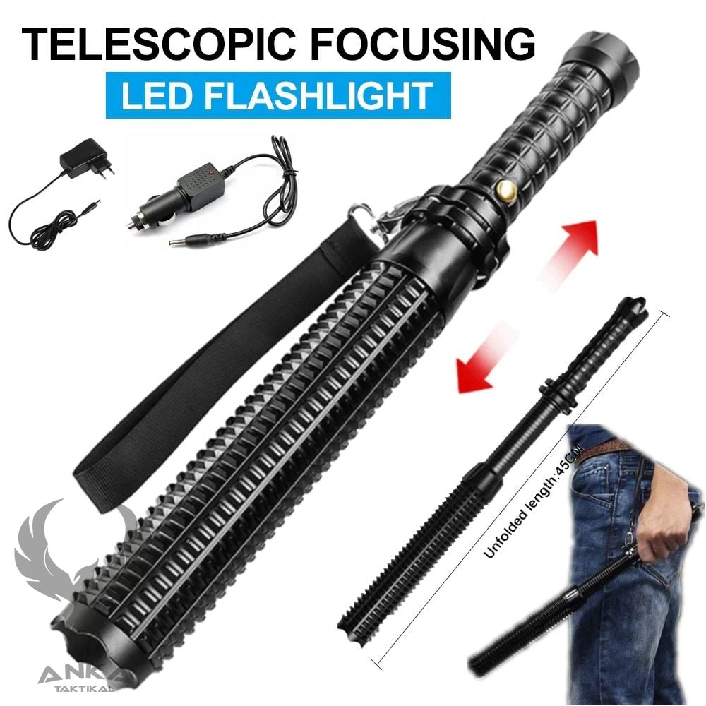 Alüminyum Teleskopik Jop Elfeneri Şarjlı