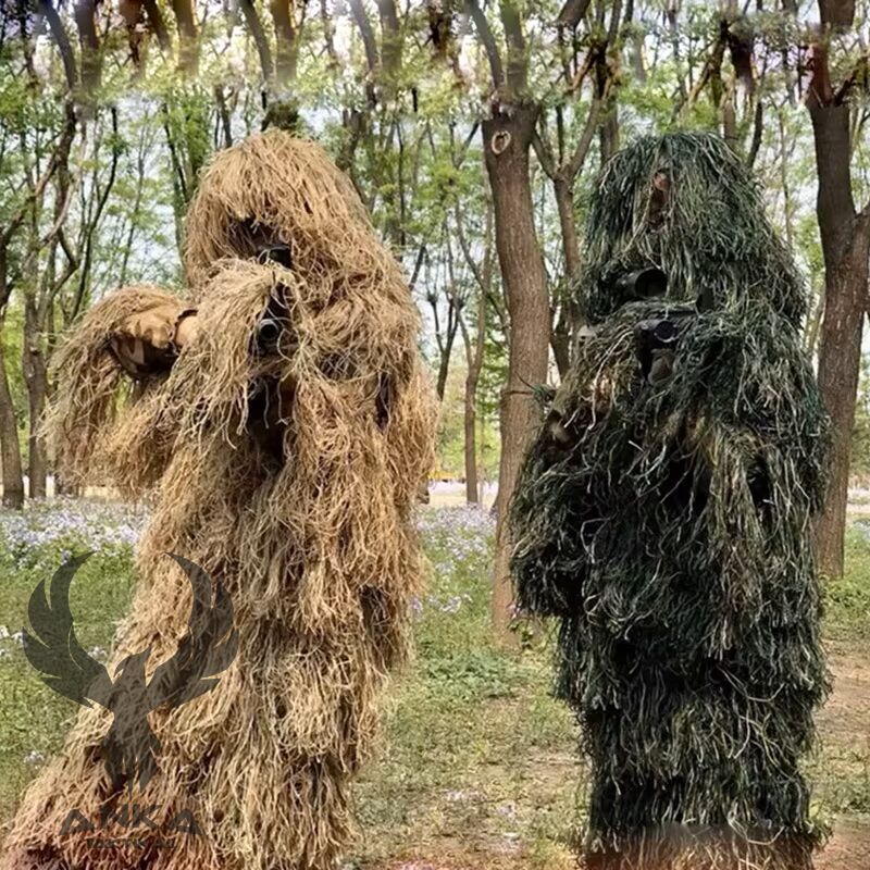 Ghillie Suit outdoor kamuflaj kullanım görünümü