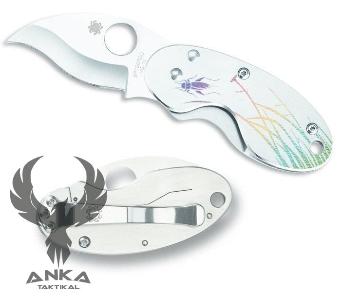 Spyderco Cricket Çakı Blue Nishijin Tattoo