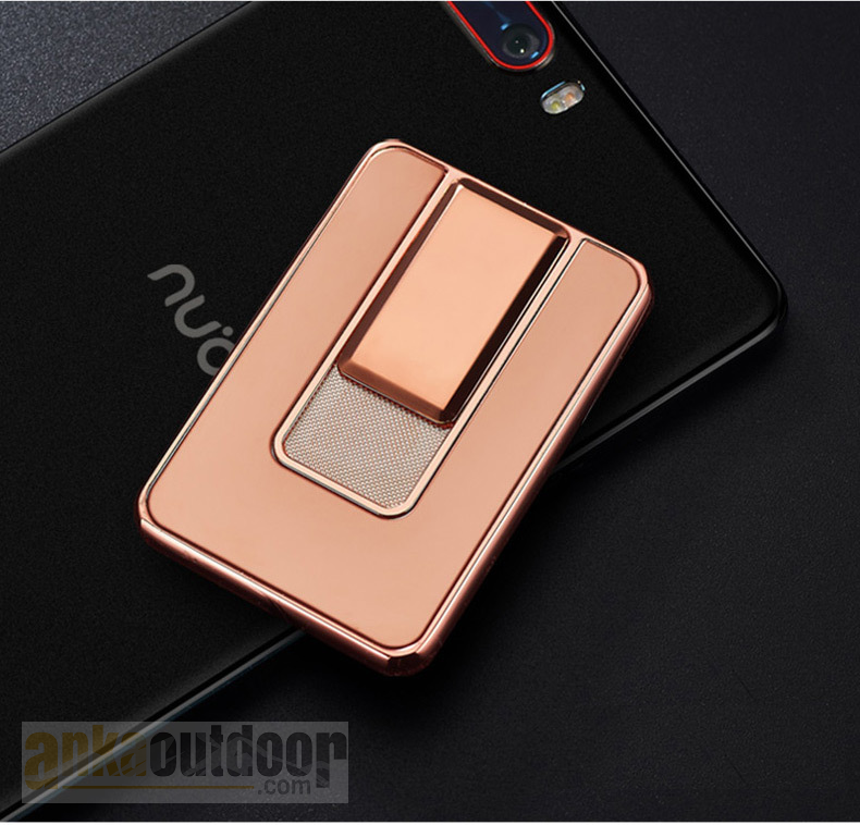 Kızaklı USB Şarjlı Çakmak Bakır