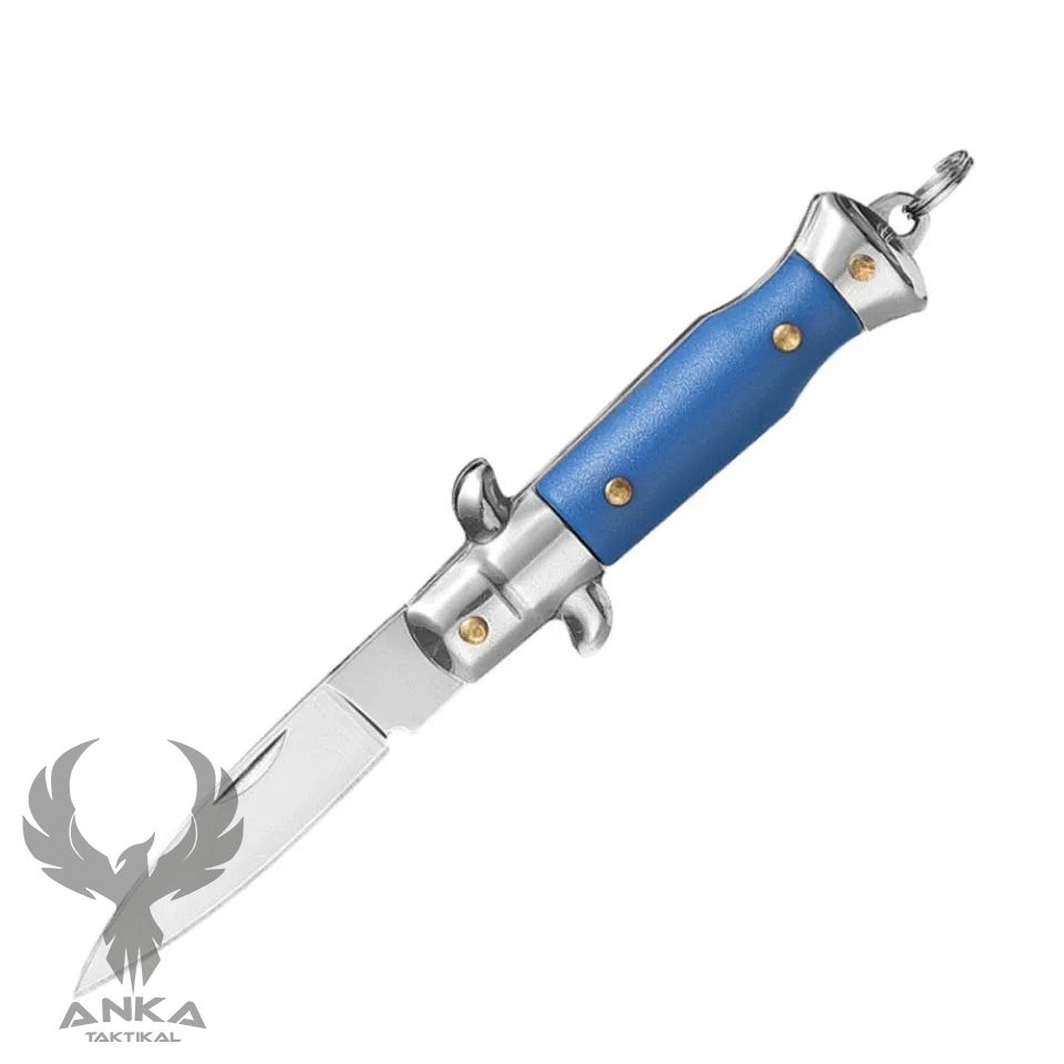 Mini Fold Box Cutter Stiletto Çakı Mavi