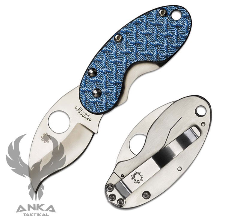Spyderco Cricket Çakı Blue Nishijin